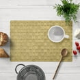 thumbnail image 1 of Decozen Placemats Set of 8 for Dining Table, Table Plastic  Placemats, Rectangular PVC 18x12 - Gold, 1 of 8