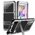 thumbnail image 1 of Decsae for Samsung Galaxy S24 Ultra Full Body Protection Case,Built-in Screen Protector,Foldbale Invisible Kickstand,Military Grade Drop Heavy Duty Shockproof Metal Frame Non-Slip Durable Cover,Silver, 1 of 8