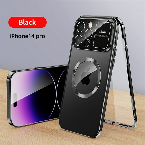 Decsae for iPhone 15 Pro Compatible with MagSafe Case,with Built-in Screen Protector & Camera Lens Protector,Rugged Shockproof Anti-Scratch Full Body Protector Cover Case, Black