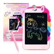 Decute 8.5" Unicorn LCD Writing Tablet Set with Safety Strap & Lock - Kids Drawing Board, Educational Toys Age 3 +
