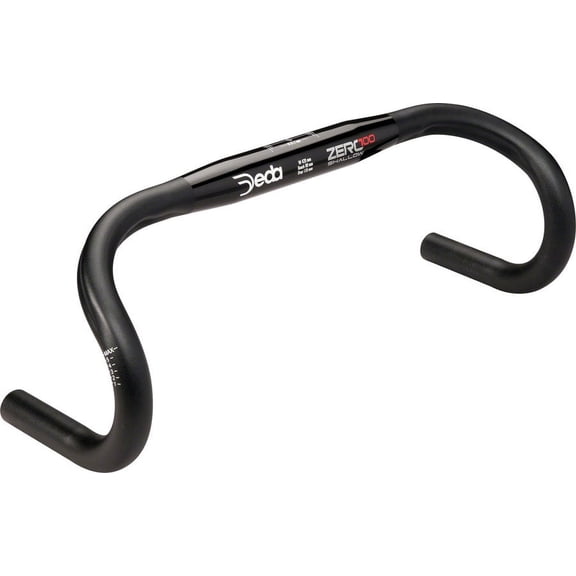 Deda Elementi Zero100 Shallow Drop Handlebar 31.8mm Clamp 46cm Black Aluminum