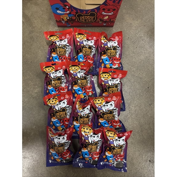 Deddy Bears Series 4 Surprise Mini Plush Clip-On Blind Bags Display Case 12 Bags