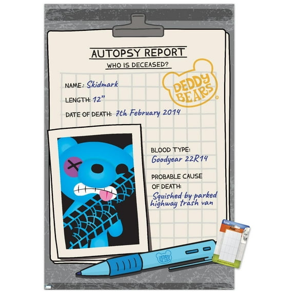 Deddy Bears - Skidmark Autopsy Wall Poster, 14.725" x 22.375"