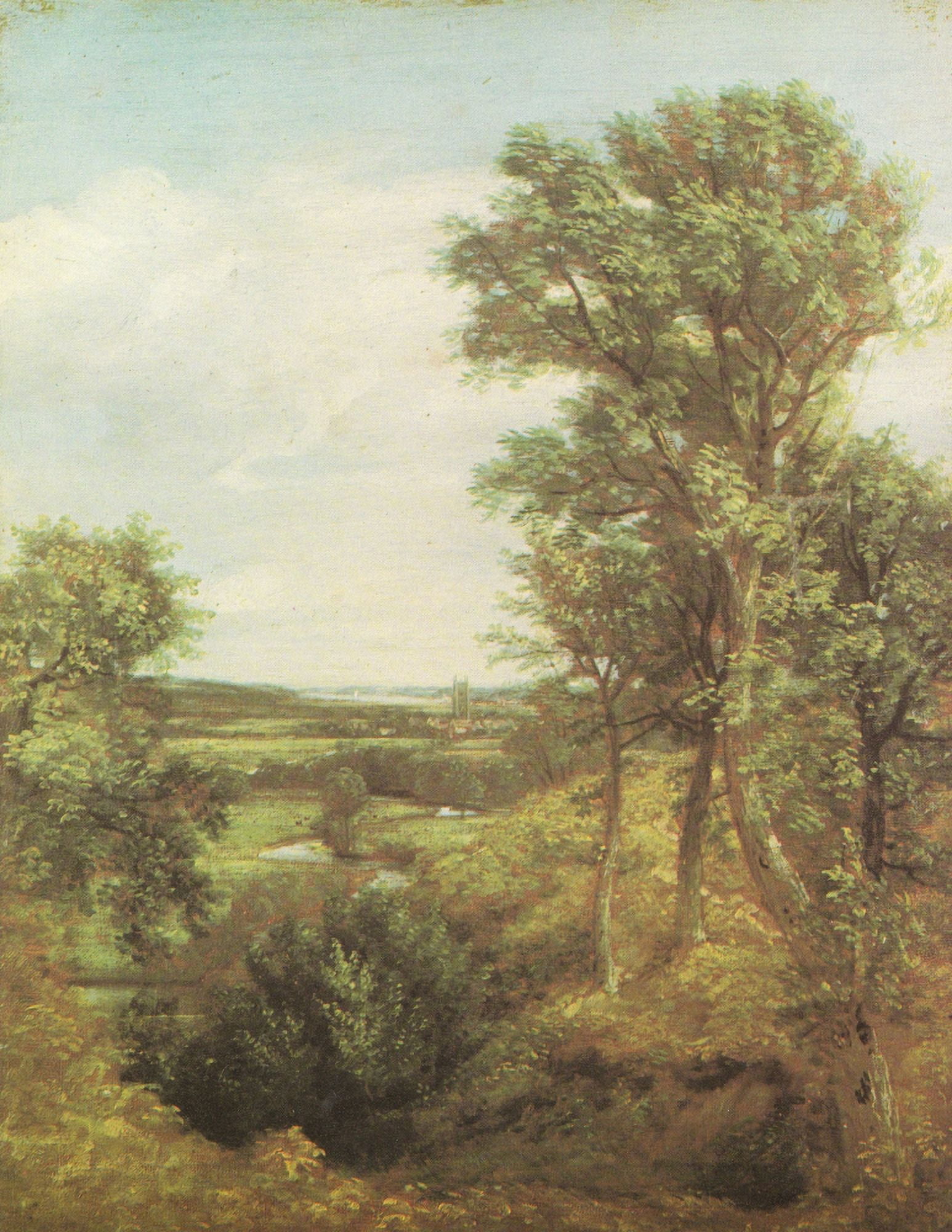 Dedham Vale 1802 Canvas Art - John Constable (18 x 24)