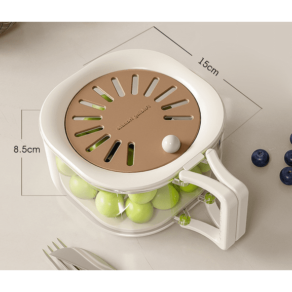 Dedicated Dali Water Basket, Cute Household Fruit Basket, Stretching and Filtering 2-in-1 Thickened Dehydrated Vegetable Basket with Lid