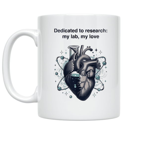 Dedicated to Research: My Lab, My Love - Science Enthusiast - 11 oz Ceramic Coffee Mug