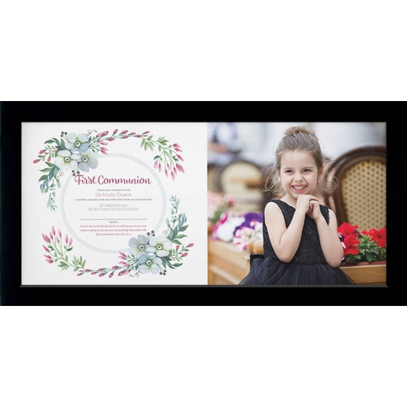 Dedication/Confirmation/Baptism/First Communion | Personalized Wall Decor - Wreath A Photo