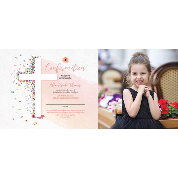 Dedication, Confirmation, Baptism | Personalized Print, Wall Decor - Cross Photo