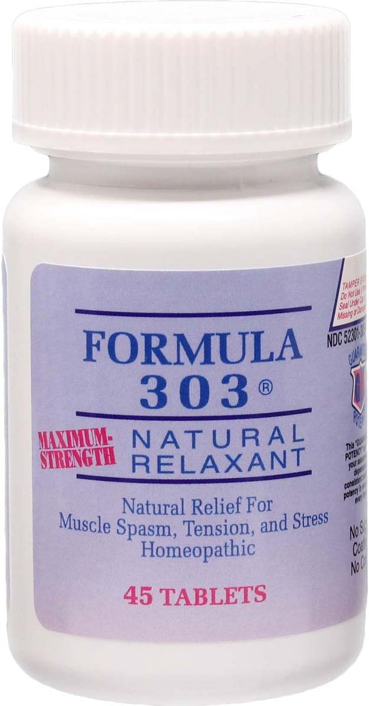 Dee CEE Labs Formula 303 Maximum Strength Tablets, 45 Tablets; AllNatural containing Magnesium