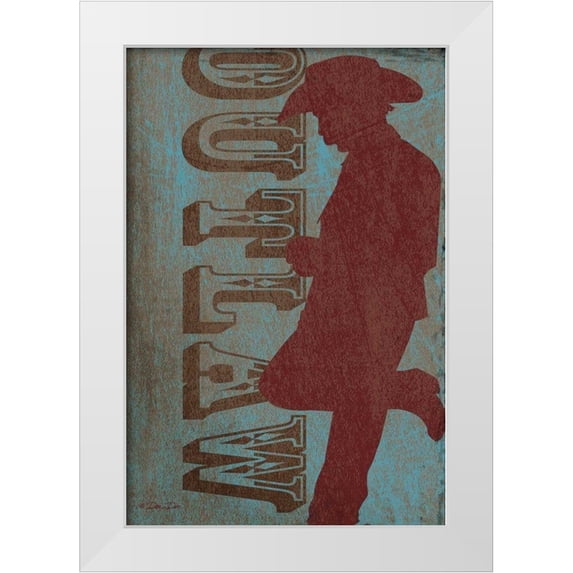 Dee Dee 11x14 White Modern Wood Framed Museum Art Print Titled - Cowboy