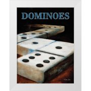 Dee Dee 12x14 White Modern Wood Framed Museum Art Print Titled - Dominos