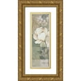 thumbnail image 1 of Dee Dee 13x32 Gold Ornate Wood Framed with Double Matting Museum Art Print Titled - Soft Spa Floral I, 1 of 4