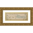 thumbnail image 1 of Dee Dee 14x7 Gold Ornate Wood Framed with Double Matting Museum Art Print Titled - Footprints in the Sand, 1 of 4