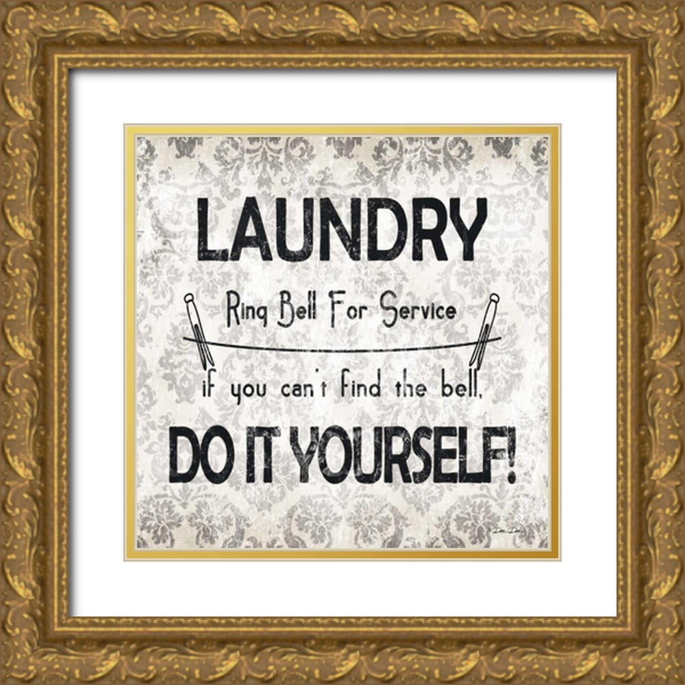 Dee Dee 15x15 Gold Ornate Wood Framed with Double Matting Museum Art