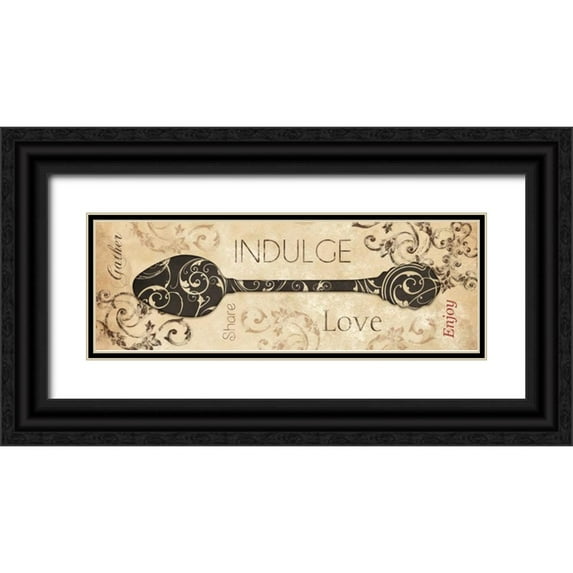 Dee Dee 24x11 Black Ornate Wood Framed with Double Matting Museum Art Print Titled - Indulge