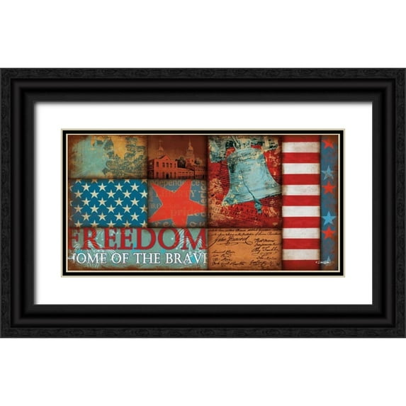Dee Dee 32x18 Black Ornate Wood Framed with Double Matting Museum Art Print Titled - Freedom