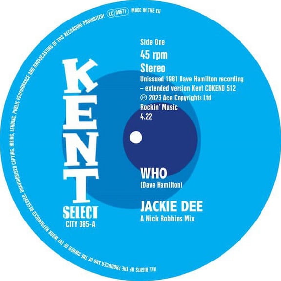 Dee,Jackie / Hamilton,Dave Band - Who / Who (Instrumental) - Vinyl [7-Inch]
