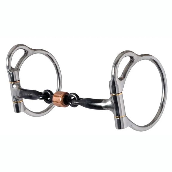 Dee Three-Piece Smooth Sweet Iron Snaffle bit Copper Roller Reinsman 251