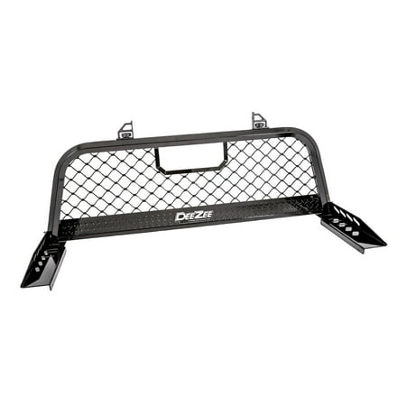 Dee Zee DZ95072RB Cab Rack; Gloss Black; Aluminum; Heavy Duty Ultra Mesh; Wide; Incl. Mounting Brackets;