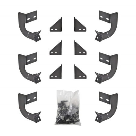 Dee Zee DZ66336 Hex Side Step Custom Bracket Kit, Black Fits select: 2013-2018 RAM 1500, 2013-2020 RAM 2500