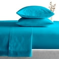 thumbnail image 1 of Dee's Collection 1000 Thread Count Turquoise Blue Cotton Sheet Set, Cot Bed - Wrinkle Resistance, 1 of 7