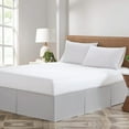 thumbnail image 1 of Dee's Collection Magic Bed Skirt 13 Inch Drop Length 100% Microfiber Fabric Pleated Split Corners (King-Light Gray), 1 of 7