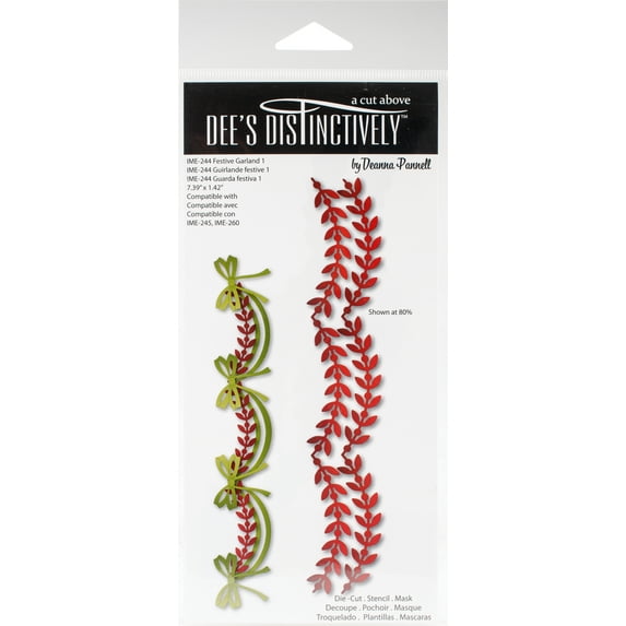 Dee's Distinctively Dies-Festive Garland 1 7.39"X1.42"