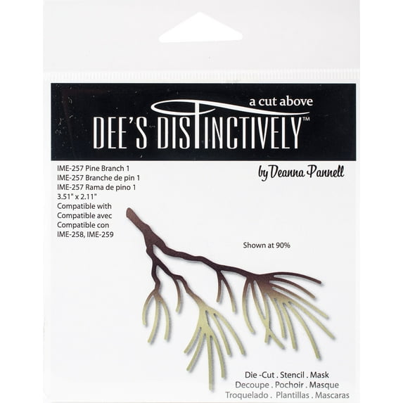 Dee's Distinctively Dies-Pine Branch 1 3.51"X2.11"