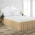 thumbnail image 1 of Dee's Full XL Solid Bed Skirt with Adjustable Elastic Belt - Microfiber Fabric, Wrinkle Resistant (Taupe, 28" Drop)", 1 of 4