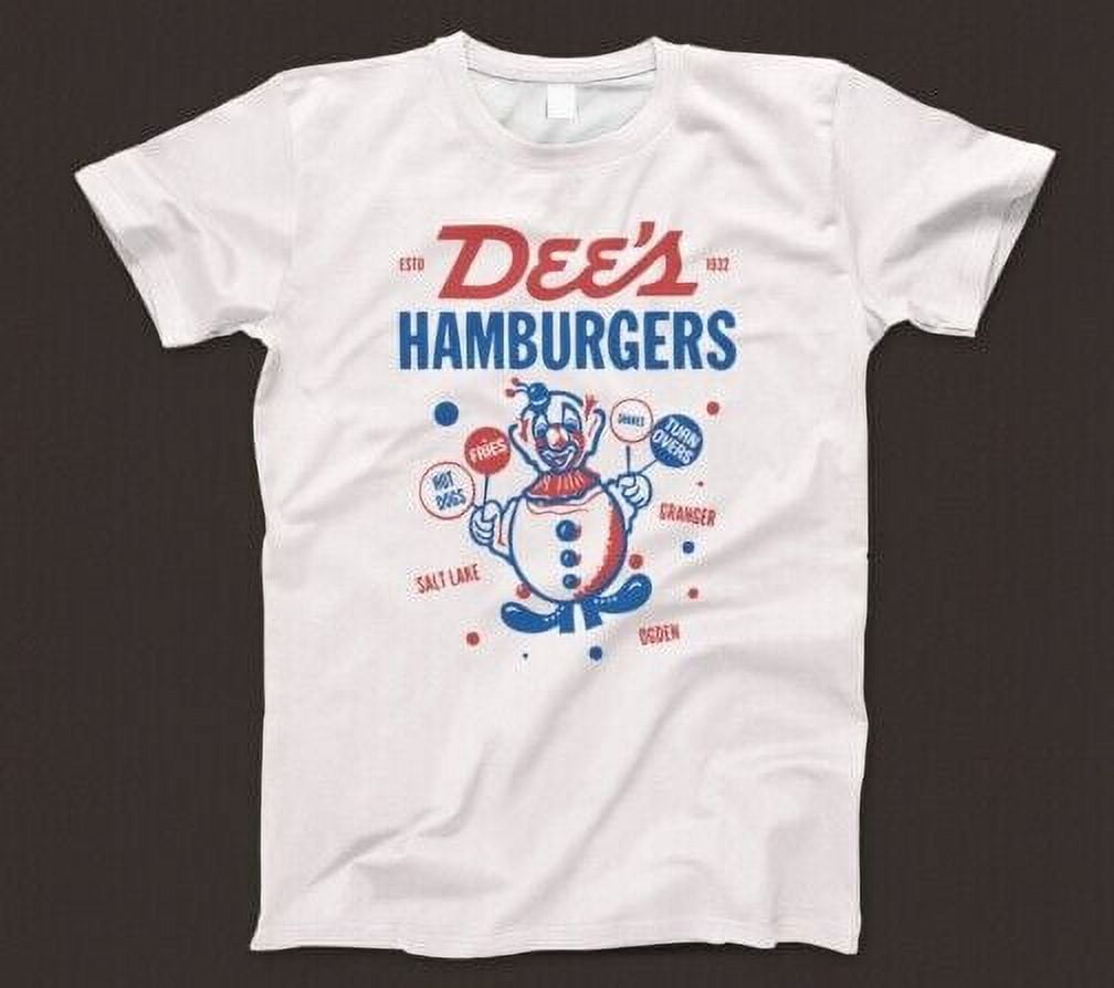 Dee's Hamburgers DriveIn T Shirt 1026 Fast Food Clown Utah Salt Lake City Ogden