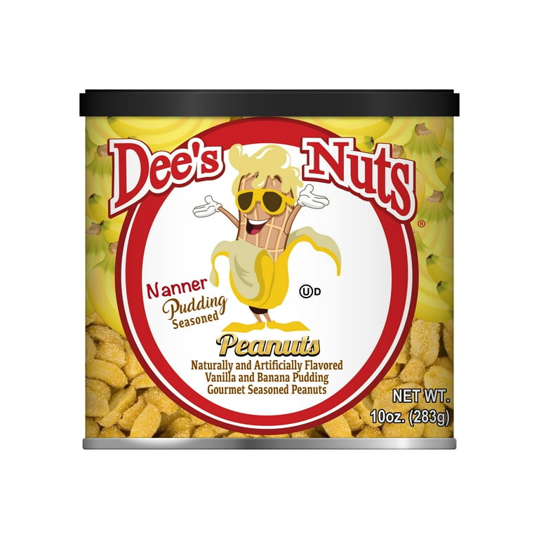Dee's Nuts Peanuts, Banana Pudding Flavor, Large Protein Snack, 10