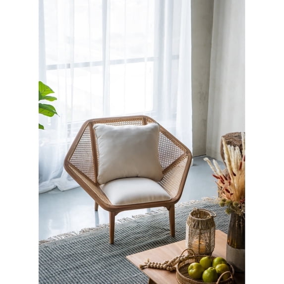 DeeHome 41x32x29.5" Tectona Teak Leisure Chair