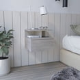 thumbnail image 1 of DeeHome Adele Floating Nightstand with Drawer and Open Storage Shelves, 1 of 7