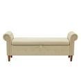 thumbnail image 1 of DeeHome Beige Multifunctional Storage Rectangular Sofa Stool, 1 of 8
