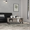 thumbnail image 1 of DeeHome Cincinatti Z Coffee Table, Two Open Shelves, Four Legs -Light Gray, 1 of 5
