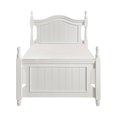 thumbnail image 1 of DeeHome Classic White Finish 1pc Twin Size Poster Bed Wooden Traditional Bedroom Furniture Unique Style Headboard Footboard, 1 of 1