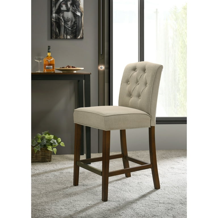 DeeHome Darby 19 Tan Fabric Counter Height Chair Walmart