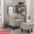 thumbnail image 1 of DeeHome JST Accent Chair with Ottoman, Modern Accent Arm Chair with Footrest, Suit for Living Room Bedroom Small Spaces Apartment Office (Fabric Beige), 1 of 9