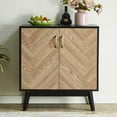 thumbnail image 1 of DeeHome JaydenMax Modern Buffet Storage Cabinet, Sideboard Buffet Cabinet with Doors and Storage Shelves for Kitchen, Office, Dining Room, Living Room, 1 of 9
