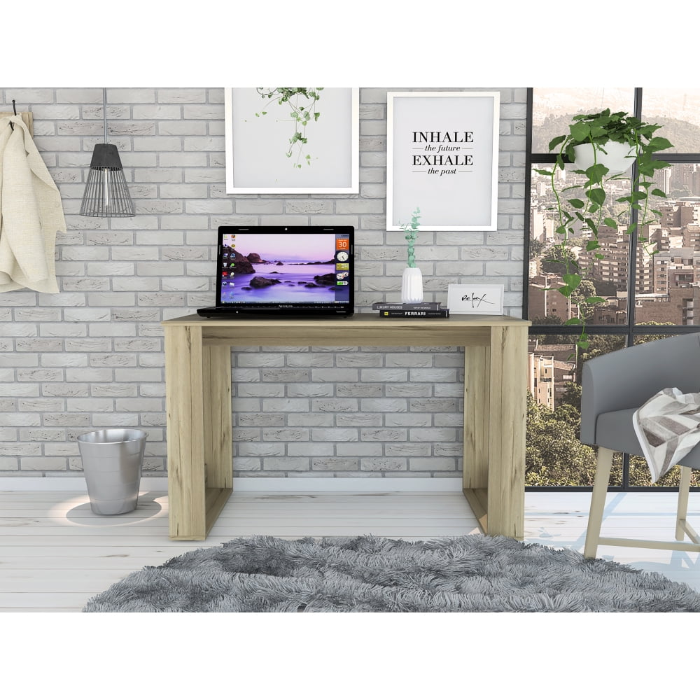 DeeHome Lacey Rectangle Computer Desk Smokey Oak - Walmart.com