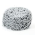 thumbnail image 1 of DeeHome Mahin 5 Foot Rounded Faux Fur Bean Bag, Silver Gray, 1 of 4