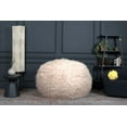 thumbnail image 1 of DeeHome Mahin 5 Foot Rounded Faux Fur Bean Bag, Taupe, 1 of 6