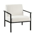 thumbnail image 1 of DeeHome Millie Oatmeal White Stationary Metal Accent Chair, 1 of 8