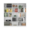 thumbnail image 1 of DeeHome Olson 3 Piece Living Room Set with 3 Bookcases, White, 1 of 7