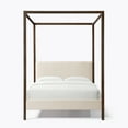 thumbnail image 1 of DeeHome Pelican Canopy Platform Bed - Pearl White - Queen, 1 of 5