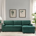 thumbnail image 1 of DeeHome Roger Pull Out Sleeper Sectional-TEAL, 1 of 9