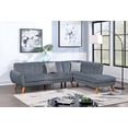 thumbnail image 1 of DeeHome SECTIONAL - 2PC in Black Faux Leather, 1 of 4