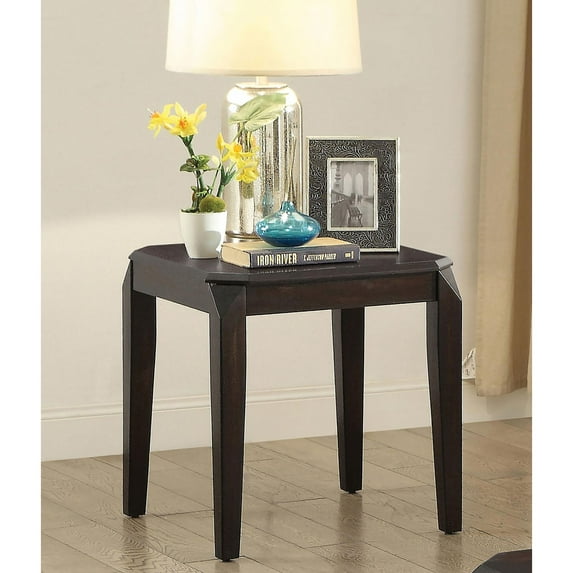 Walnut End Table - Versatile Accent Table for Living Room, Bedroom - Sturdy Wood Construction - 22-Inch Height