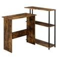 thumbnail image 1 of DeeHome Weathered Oak and Black Office Desk with Bookshelf, 1 of 5