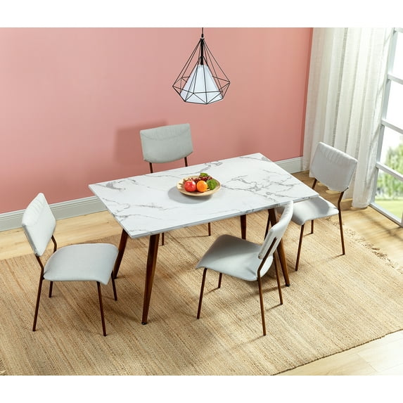 DeeHome Yarmouth Dining Table,Square,Marbling